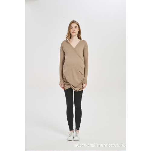 Motherhood fashion cashmere Knitwear with pleats